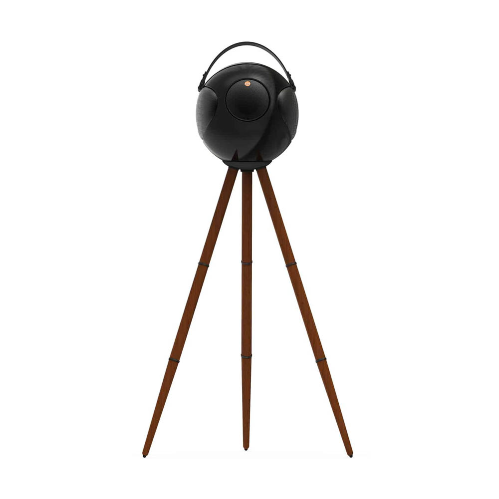 UB+S2+AlphornSpk Glossy Blk w/ Walnut Wooden Stand